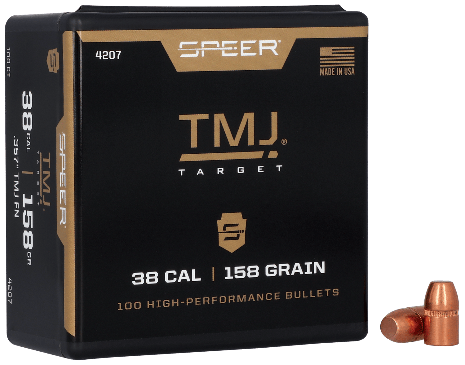 Speer 4207 TMJ  38Cal 158gr Total Metal Jacket 100 Per Box/5 Case