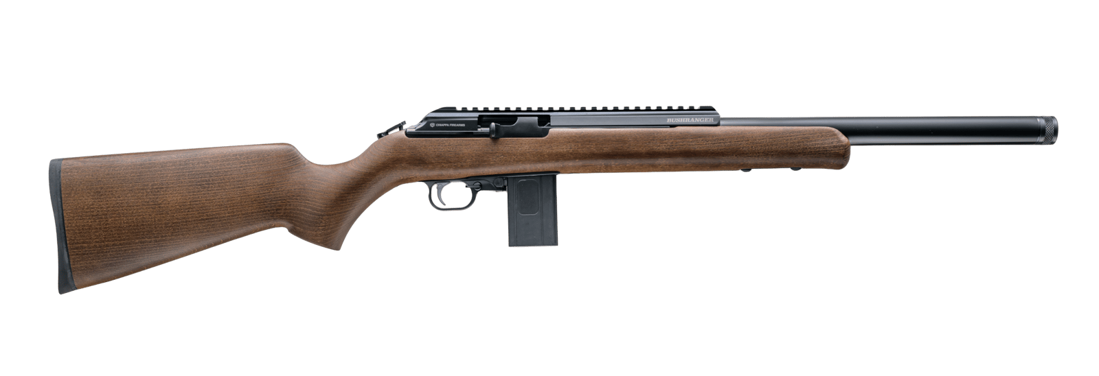 Chiappa Firearms 500282 M1 Carbine BushRanger 22 LR 10+1 22" Blued Threaded Barrel, Picatinny Rail Receiver, Walnut Fixed Stock