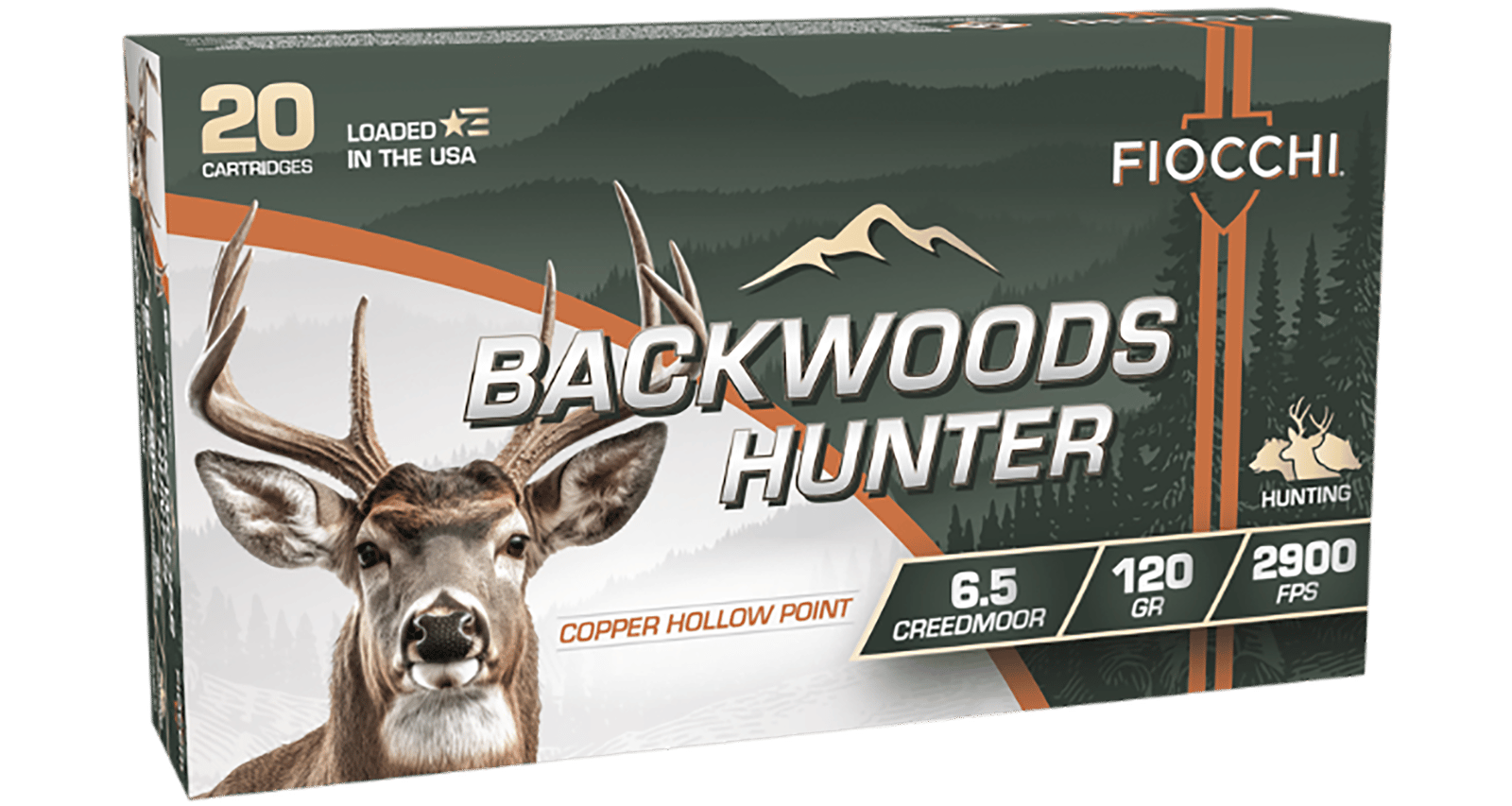 Fiocchi 65CMBHC Backwoods Hunter  6.5Creedmoor 120gr Copper Hollow Point 20 Per Box/10 Case