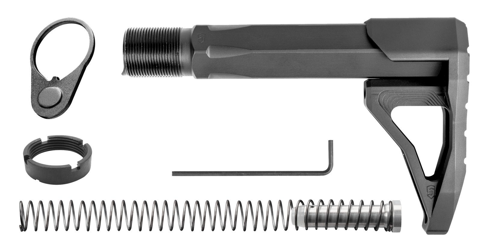Phase 5 Weapon Systems CMSA Carbine Mini Stock Assembly Black Aluminum for AR15/AR10