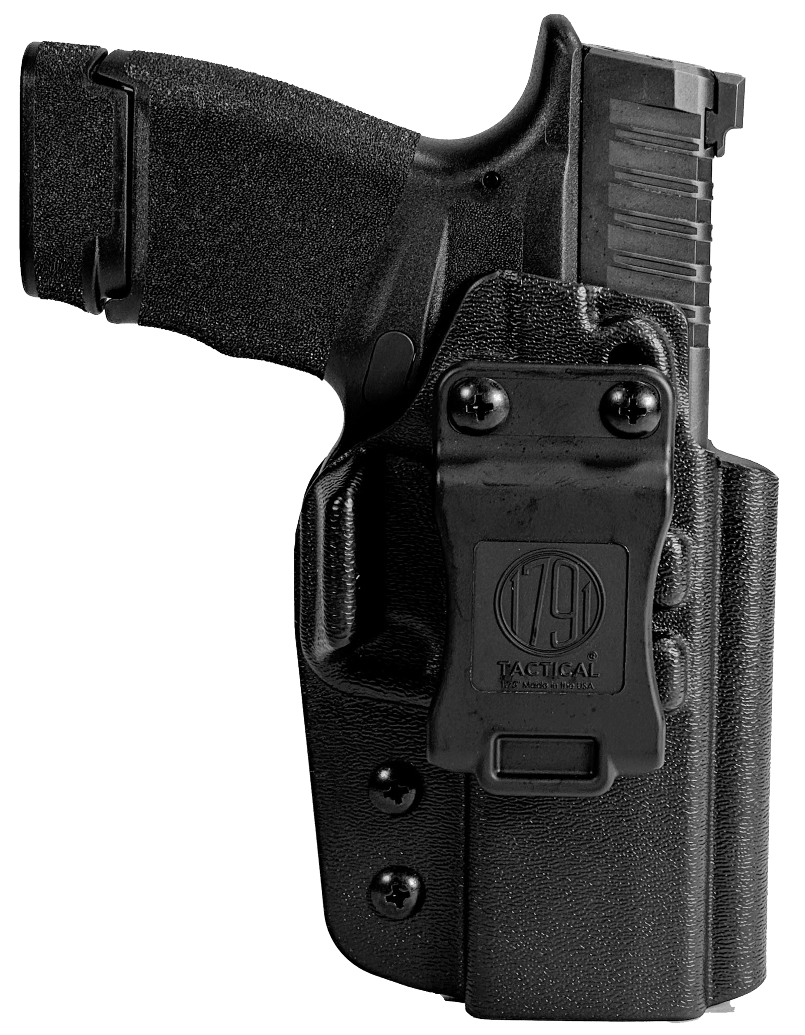 1791 Gunleather TACIWBHCPROBLKR Tactical  IWB Black Kydex Compatible w/ Springfield Hellcat Pro Belt Clip Right Hand