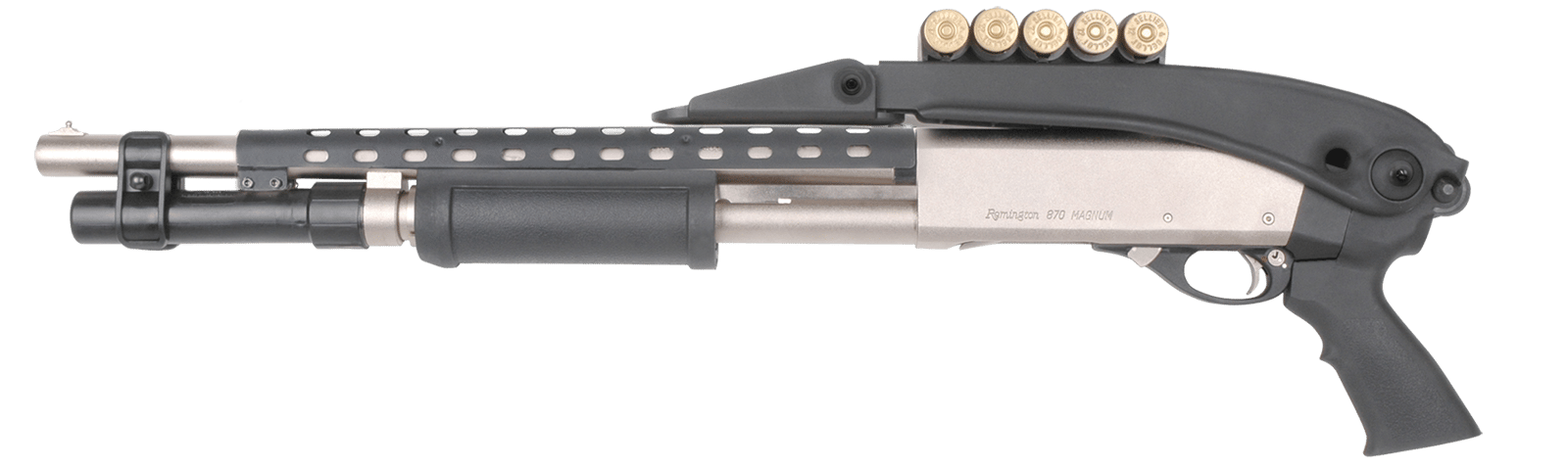 Advanced Technology TFS0600 Shotforce Shotgun Stock Top Folding Black Synthetic for Moss 12/20 GA, Rem 870 12 GA, Win 12/20 GA