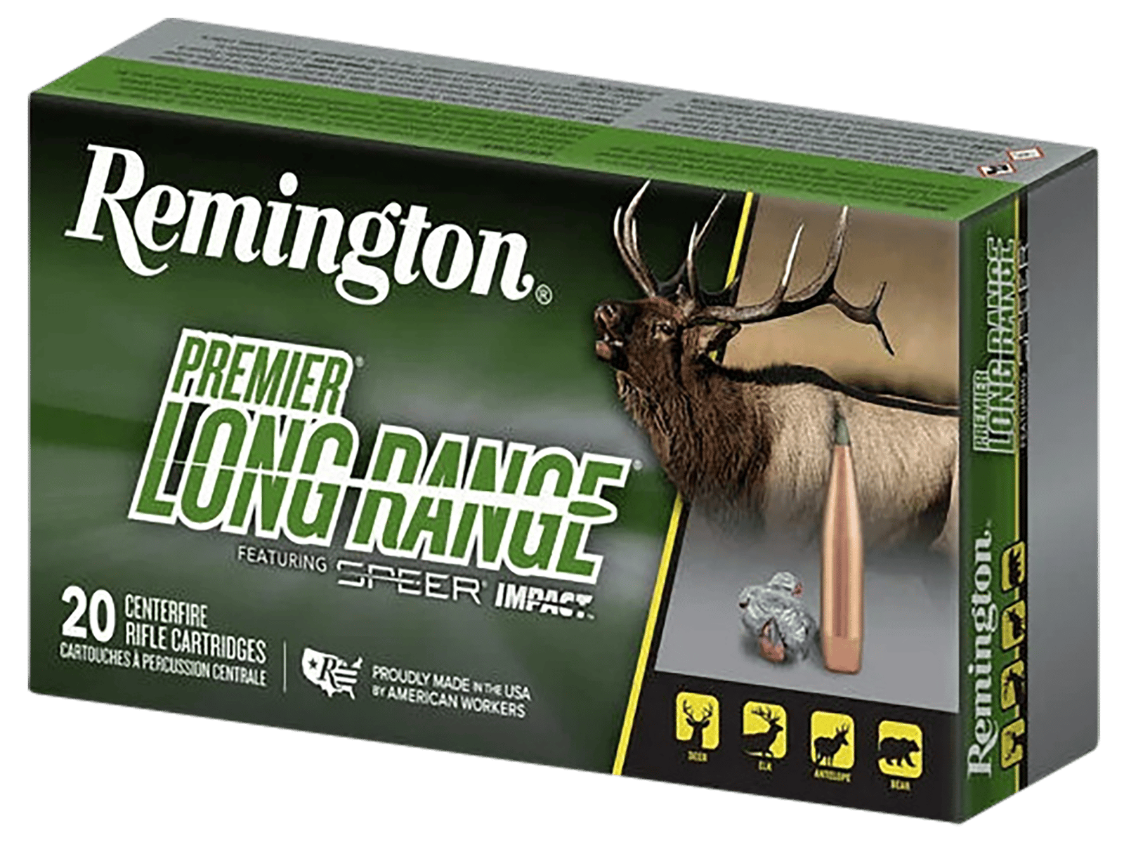 Remington Ammunition R21347 Premier Long Range 300RUM 190gr Speer Impact 20 Per Box/10 Case