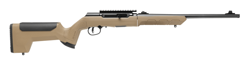 Savage Arms 47262 A22 Takedown Full Size 22 LR 10+1 18" High Luster Button Rifled Barrel, High Luster Drilled & Tapped Carbon Steel Receiver, Flat Dark Earth Takedown Synthetic Stock, Right Hand