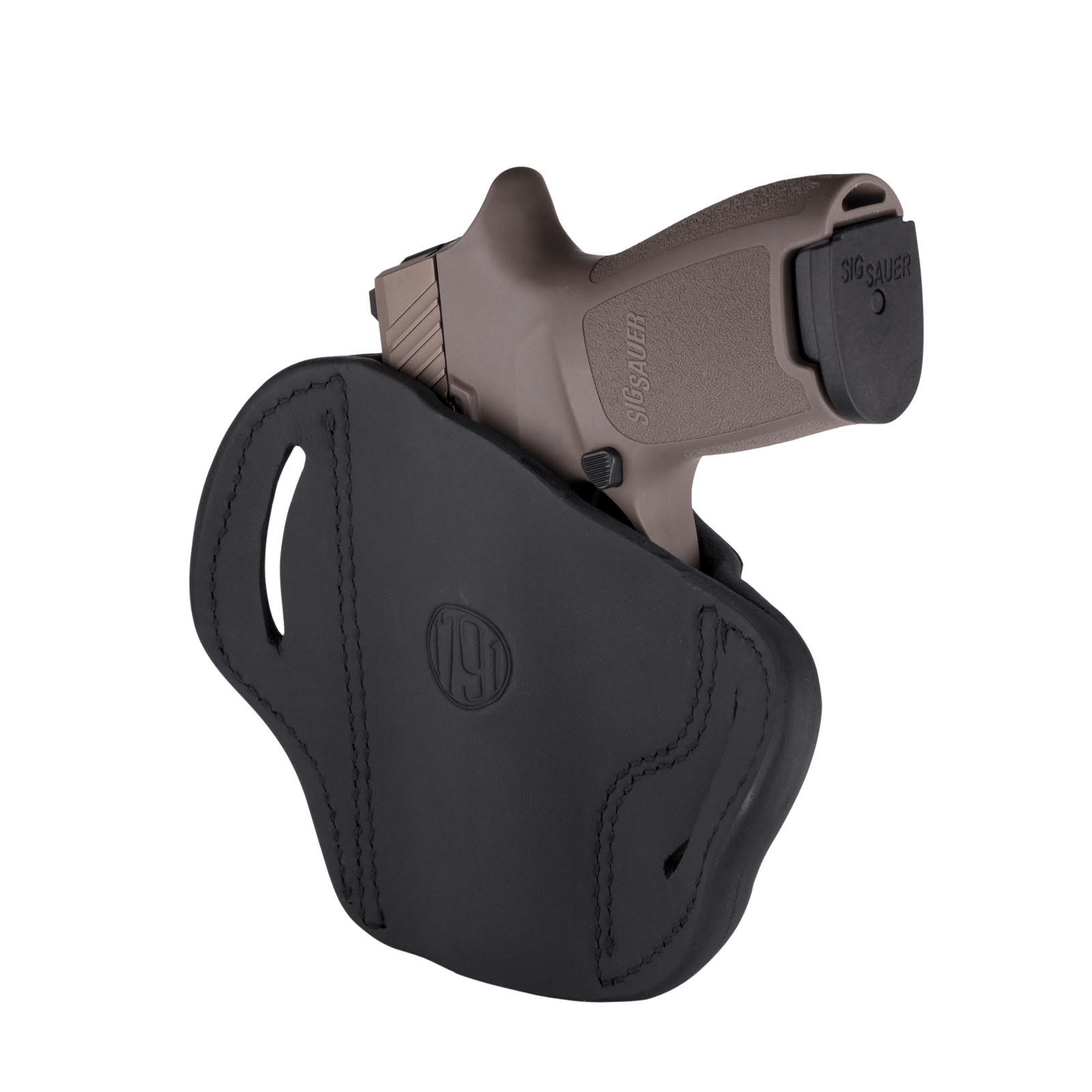 1791 Gunleather ORBH24SSBLR BH2.4S Optic Ready OWB Size 2.4S Stealth Black Leather Belt Slide Fits FN 509/HK VP9SK Right Hand