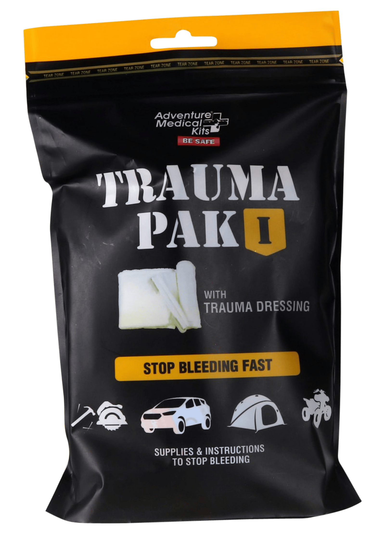 Adventure Medical Kits 20640295 Trauma Pak I  Stop Bleeding Clotting Gauze