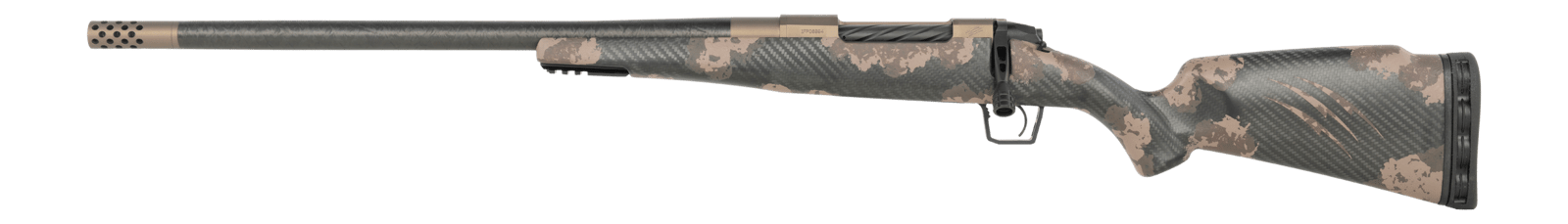 Fierce Firearms ROG65PRC20BRSLH Carbon Rogue 6.5 PRC 3+1 20" Carbon Fiber Match Grade Threaded Barrel, Smoked Bronze Cerakote Stainless Steel Drilled & Tapped Receiver, Sonora Ambush Camo LR Negative