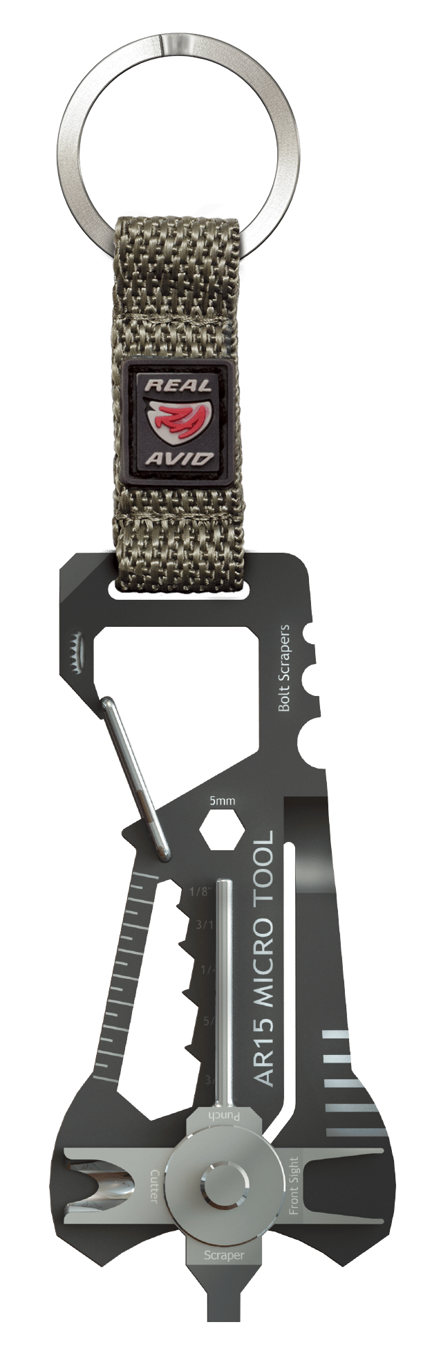 Real Avid AVMICROAR15 AR15 Micro Tool Black & Gray Stainless Steel Rifle
