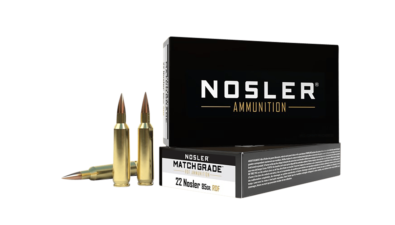 Nosler 60162 Match Grade RDF 22Nosler 85gr RDF Hollow Point Boat Tail 20 Per Box/10 Case