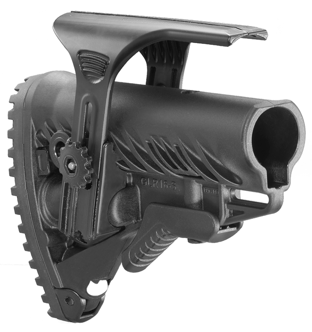 FAB Defense FXGLR16CP GLR-16 CP  Tactical Buttstock for AR-15/ M16/ M4 w/Adjustable Cheek-Rest & Anti-Rattle Mechanism Black Polymer