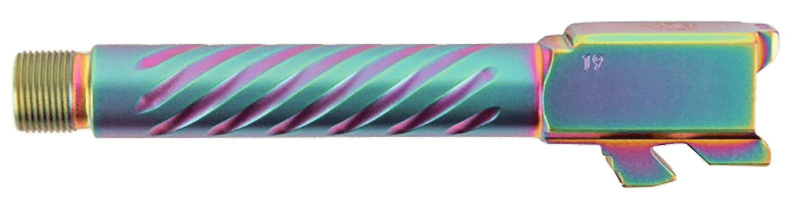 Ballistic Advantage BAPSG175T3W Premium Series  9mm Luger Fits Glock 17 Gen 5 Fluted Threaded Iridescent PVD Stainless Steel