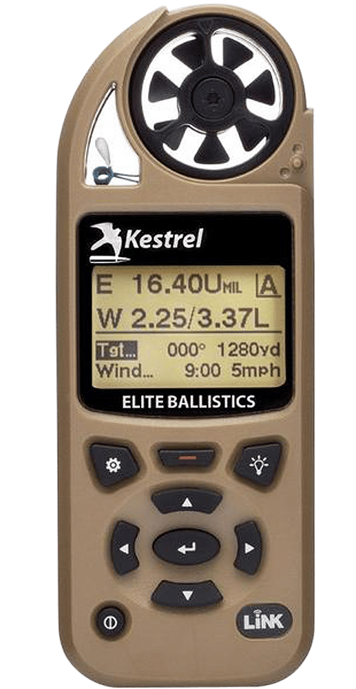 KestrelMeters 0857ALTAN 5700 Elite Weather Meter Tan AA Link Connectivity Applied Ballistics