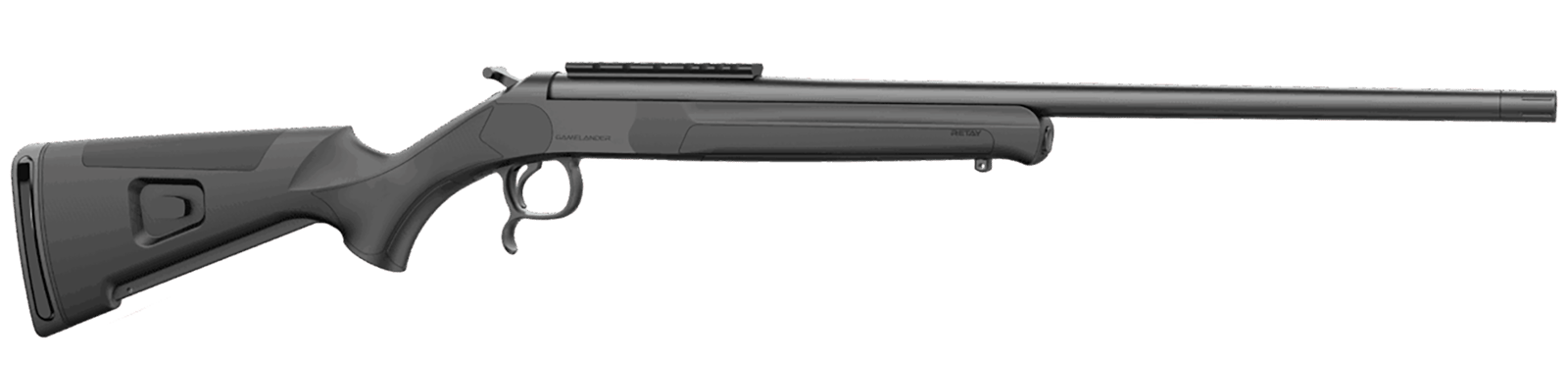 Retay USA GML410BLK Gamelander 410 Gauge Single Shot 3" 1rd Black Deep Bore Barrel, Black Drilled & Tapped Receiver w/Picatinny Rail, Adj LOP Black Synthetic Stock