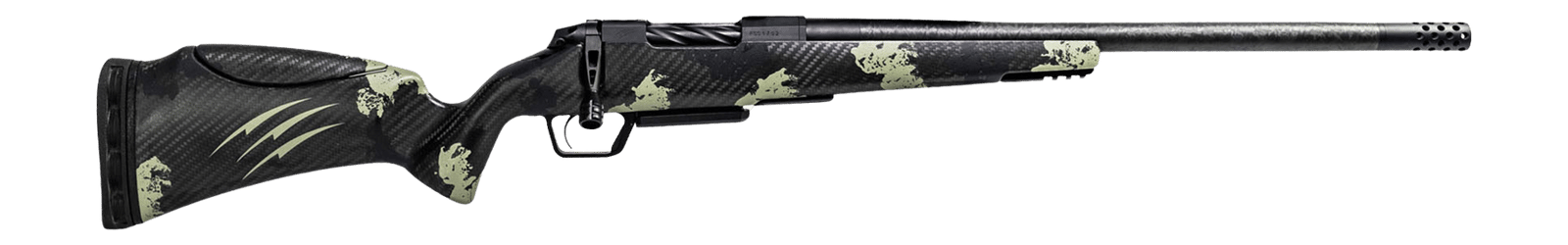 Fierce Firearms ROGSCMX22CM20BF Carbon Mini Rogue XP 22 Creedmoor 3+1 20" Carbon Fiber Match Grade Barrel, Black DLC Stainless Steel Drilled & Tapped Receiver, Forest Camo Push Button Adj Cheek Piece