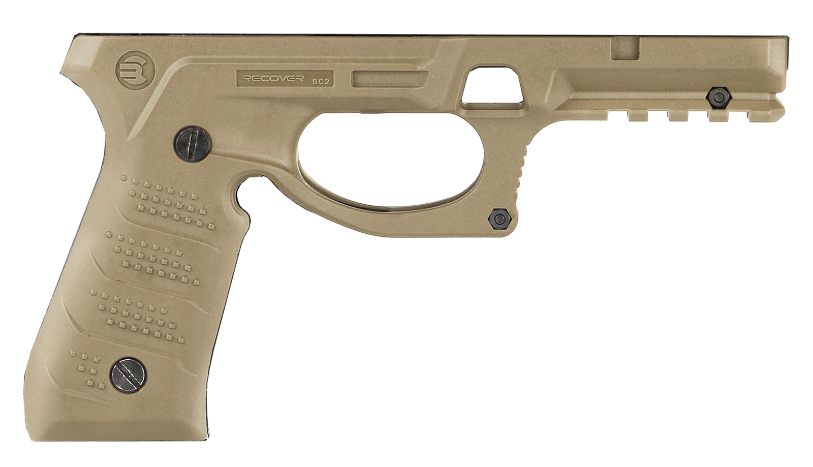 Recover Tactical BC2-02 Grip & Rail System  Tan Polymer Picatinny for Most Beretta 92 & M9 Models
