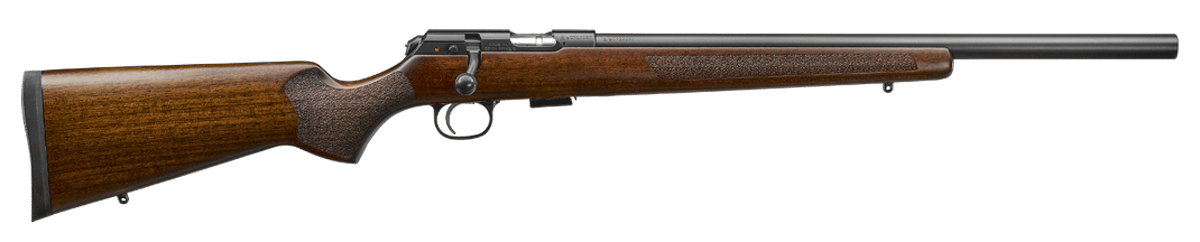 CZ-USA 02340 CZ 457 Varmint Full Size 22 LR 5+1 20.50" Black Nitride Heavy Barrel Black Nitride Steel Receiver Turkish Walnut Fixed Varmint-Style Stock Right Hand