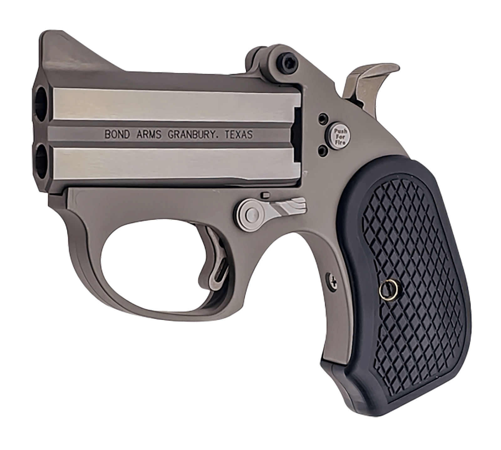 Bond Arms BAHB Honey B  22 Mag 2 3" Rough Matte Stainless Steel Barrel & Frame, Black Extended B6 Resin Grip