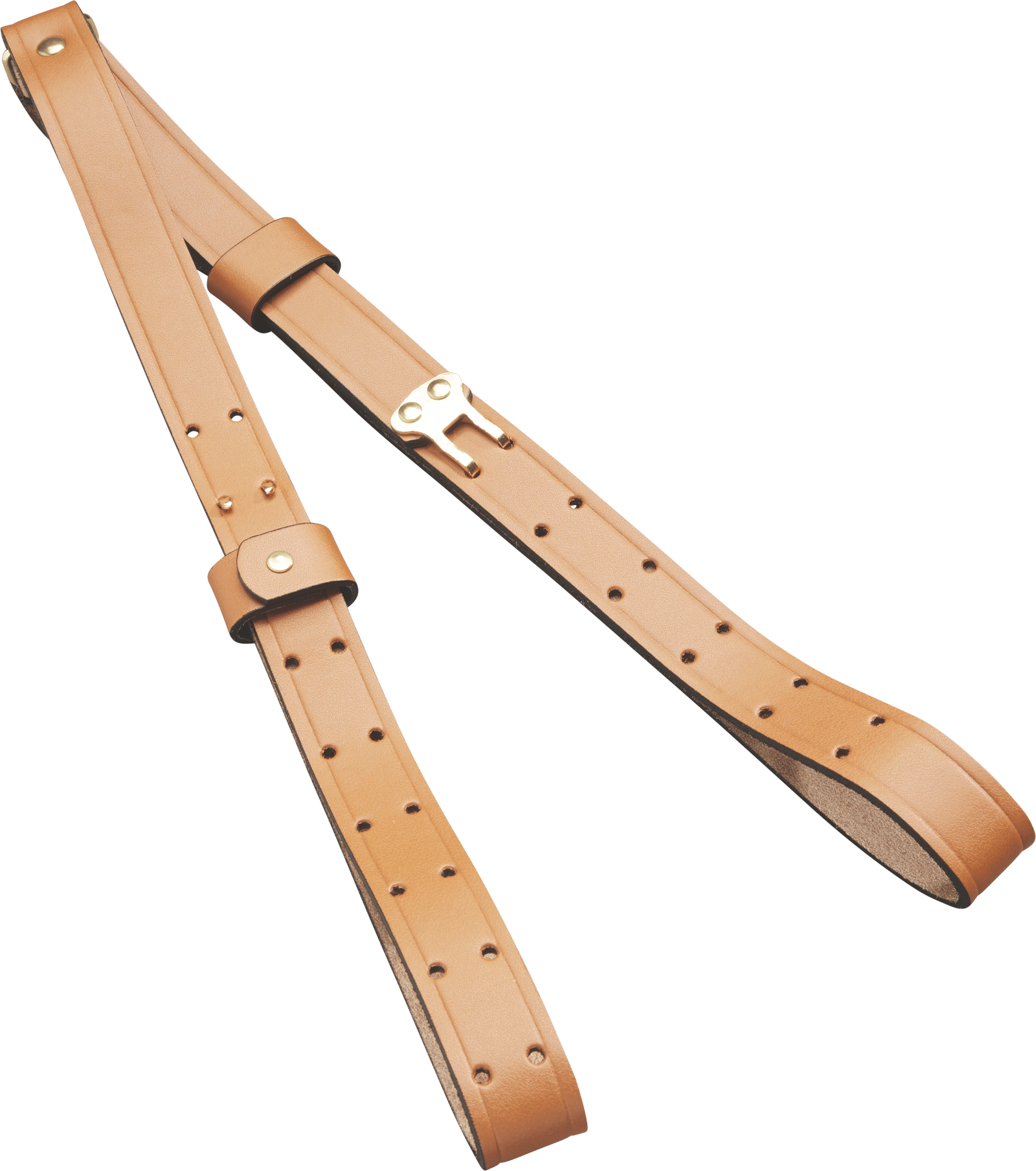 Butler Creek 26112 Military Carry Strap Brown Leather 44" OAL Two-Piece Rifle