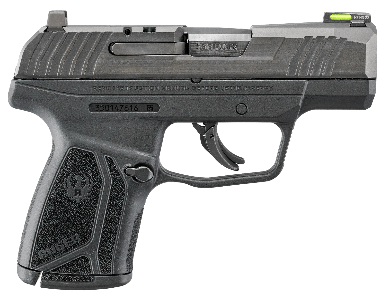 Ruger 3518 Max-9 *CA Compliant Compact Frame 9mm Luger 10+1 3.20" Black Oxide Stainless Steel Barrel, Black Oxide Serrated Steel Slide, Black Polymer Frame, Black Nylon Grip