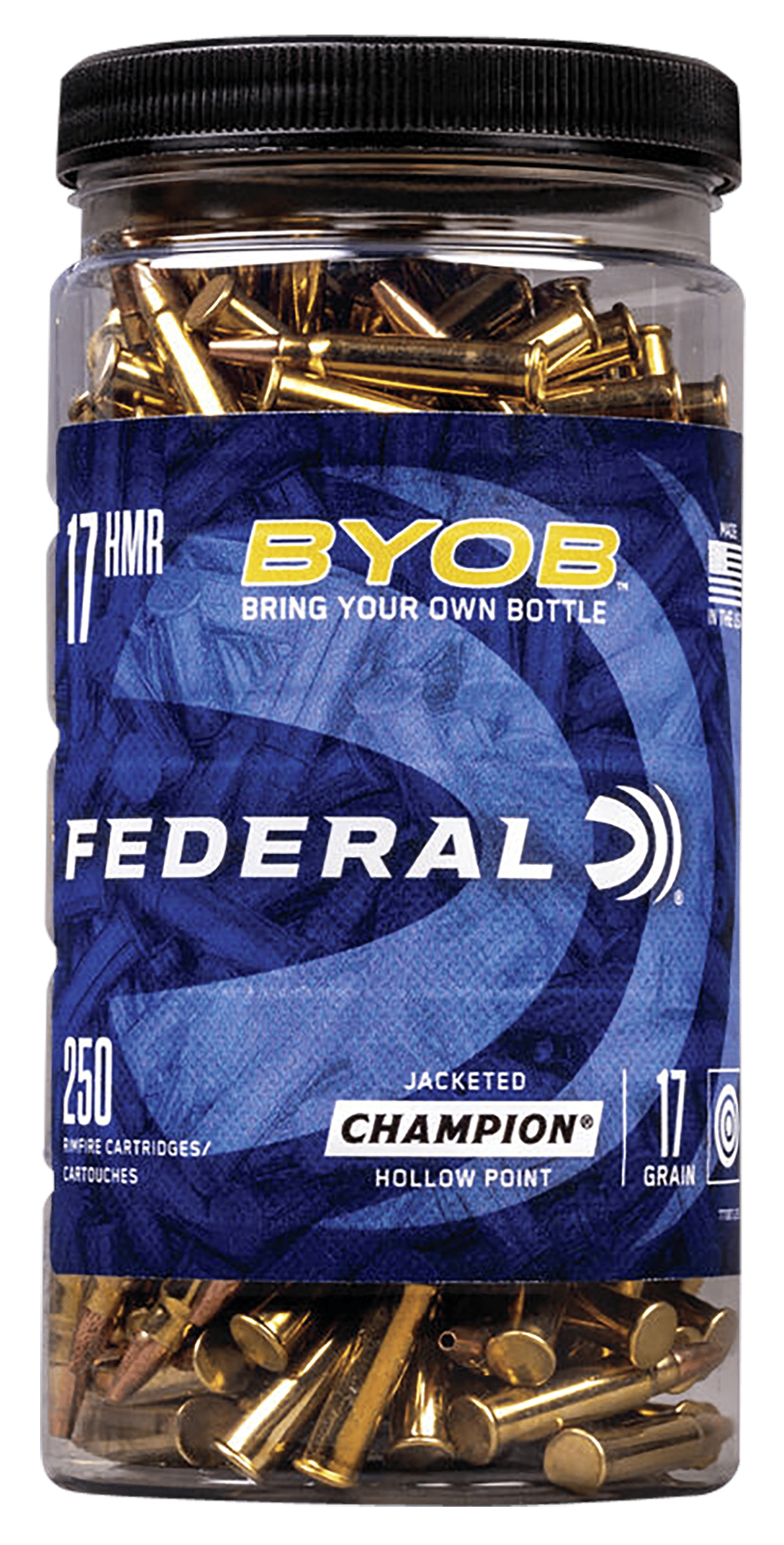Federal 770BTL250 Champion Training BYOB 17HMR 17gr Speer TNT Jacketed Hollow Point 250 Per Box/8 Case