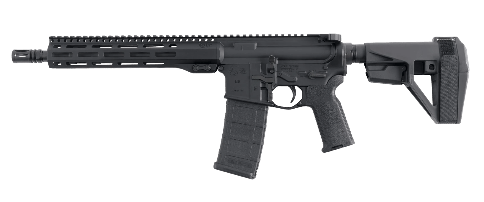 Colt Mfg M5P556-11H M5 Carbine 5.56 NATO 30+1 11.50" Black Phosphate Barrel, Black Hardcoat Anodize Aluminum Receiver w/Picatinny Rail, M-LOK Handguard, Black Synthetic Stock, Ambidextrous