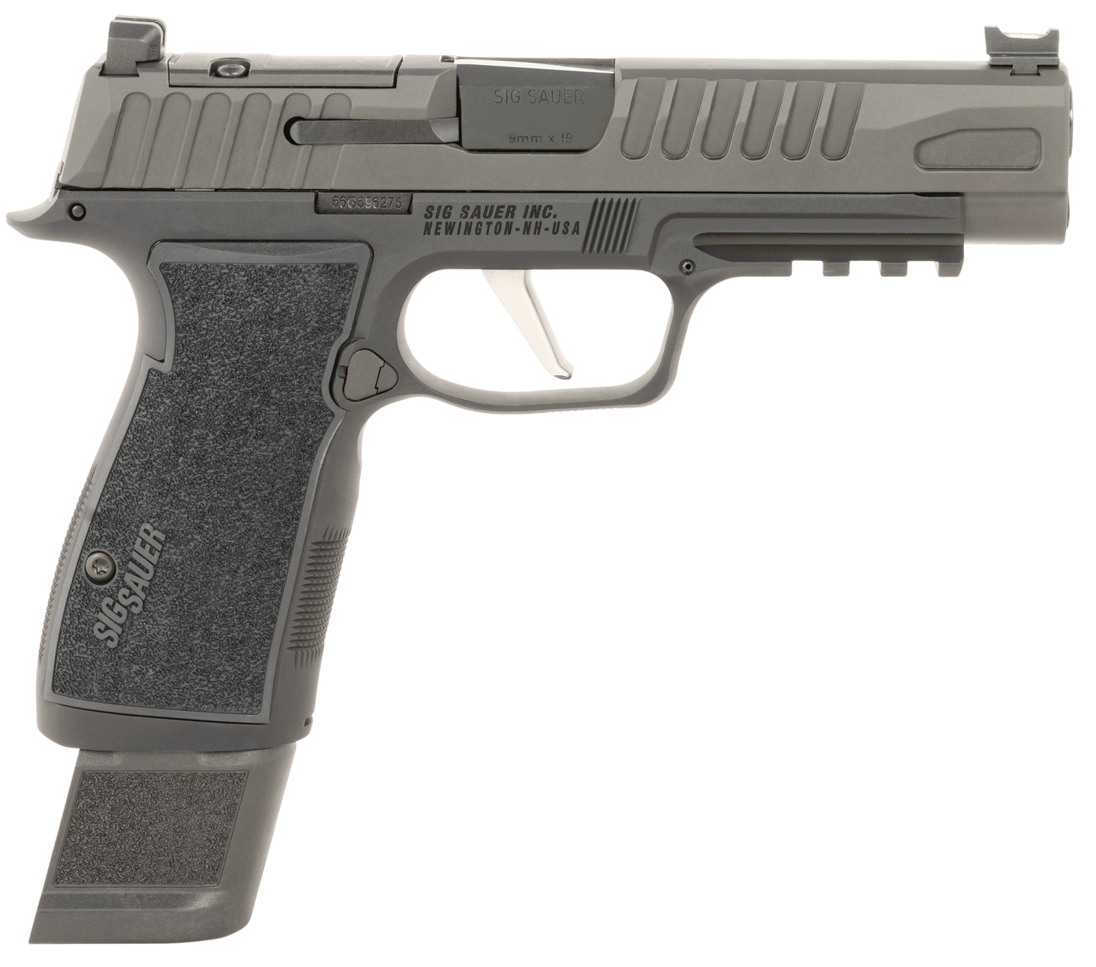Sig Sauer 365AXGF9BFO P365 Fuse Compact Frame 9mm Luger 17+1 4.30" Black Carbon Steel Barrel, Black Nitron Optic Ready/Serrated Stainless Steel & Frame w/Beavertail & Picatinny Rail, Black AXG Grip