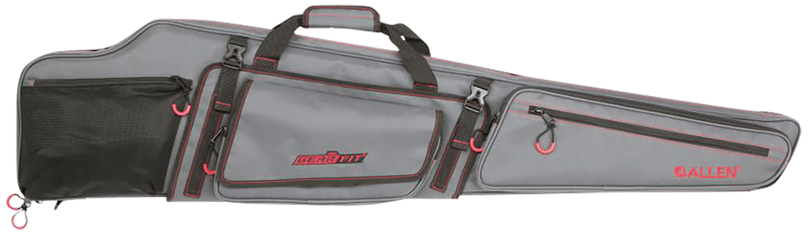 Allen 94948 Gear-Fit Dakota 48" Rifle Case Gray w/Red Accents, Padding  & Organizer Pocket for Scoped Rifle