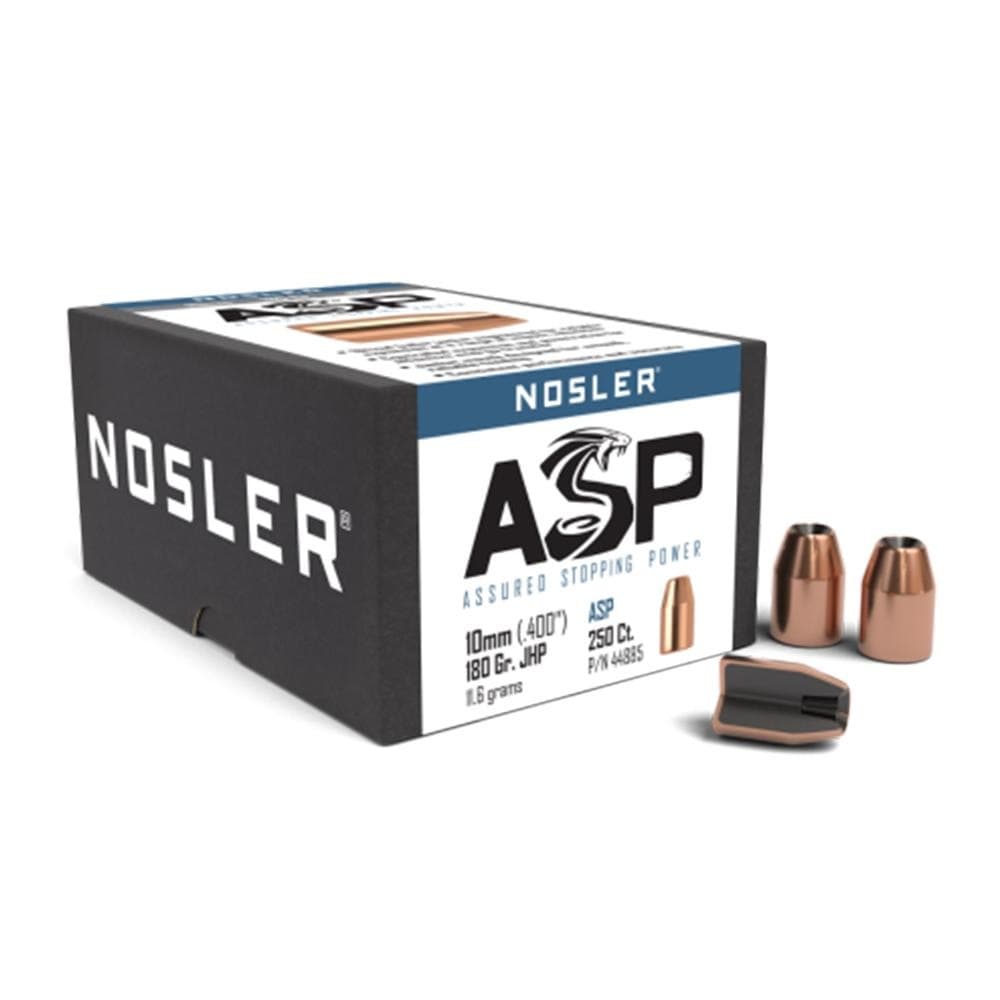 Nosler Sporting Handgun Pistol Bullets 10mm .400" 180 gr JHP 250/ct