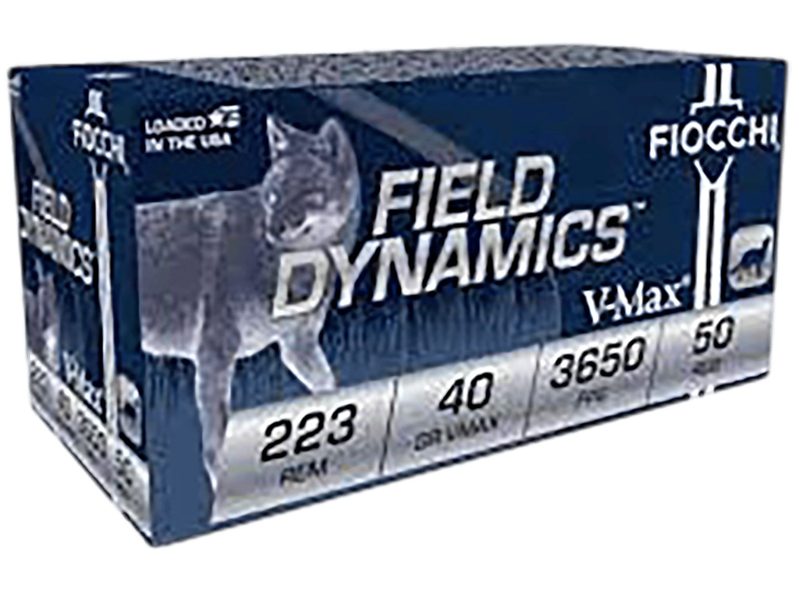 Fiocchi 223FHVB Field Dynamics  223Rem 40gr Hornady V-Max 50/4 *Sold as case