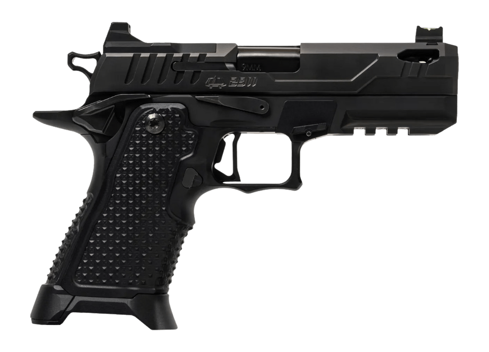 Oa Defense  2311 Pro Elite Compact Frame 9mm Luger 21+1 4.25" Ported Barrel, DLC Black Steel Optic Ready/Serrated Slide, Black Aluminum Frame w/Picatinny Rail, Black Aluminum Grip, Ambidextrous