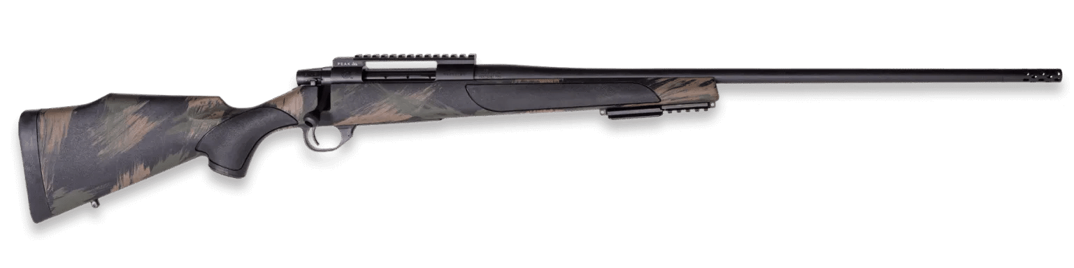 Weatherby VBS223RR18B Vanguard Black Hills 223 Rem 5+1 16" + 2" Matte Blued Heavy Threaded Barrel, Matte Blued Steel Receiver w/Picatinny Rail, Black w/Green & Tan Accents Peak 44 Monte Carlo Polymer