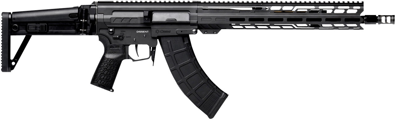 CMMG 86A7F0BAB Dissent MK47 7.62x39mm 30+1 (2) 14.30" P&W, Black Armor, Side Charging Handle Rec, 13.50" M-Lok Handguard, Side Folding Stock, Zeroed Grip, SVD Brake, 60/90 Ambi Safety, Adj. Gas Block