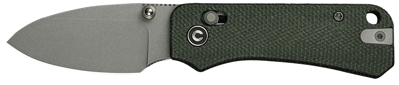 Civivi Knives C23074-3 Baby Banter 2 2.34" Folding Drop Point Plain Gray Stonewashed Nitro-V Steel Blade, Green Textured Canvas Micarta Handle
