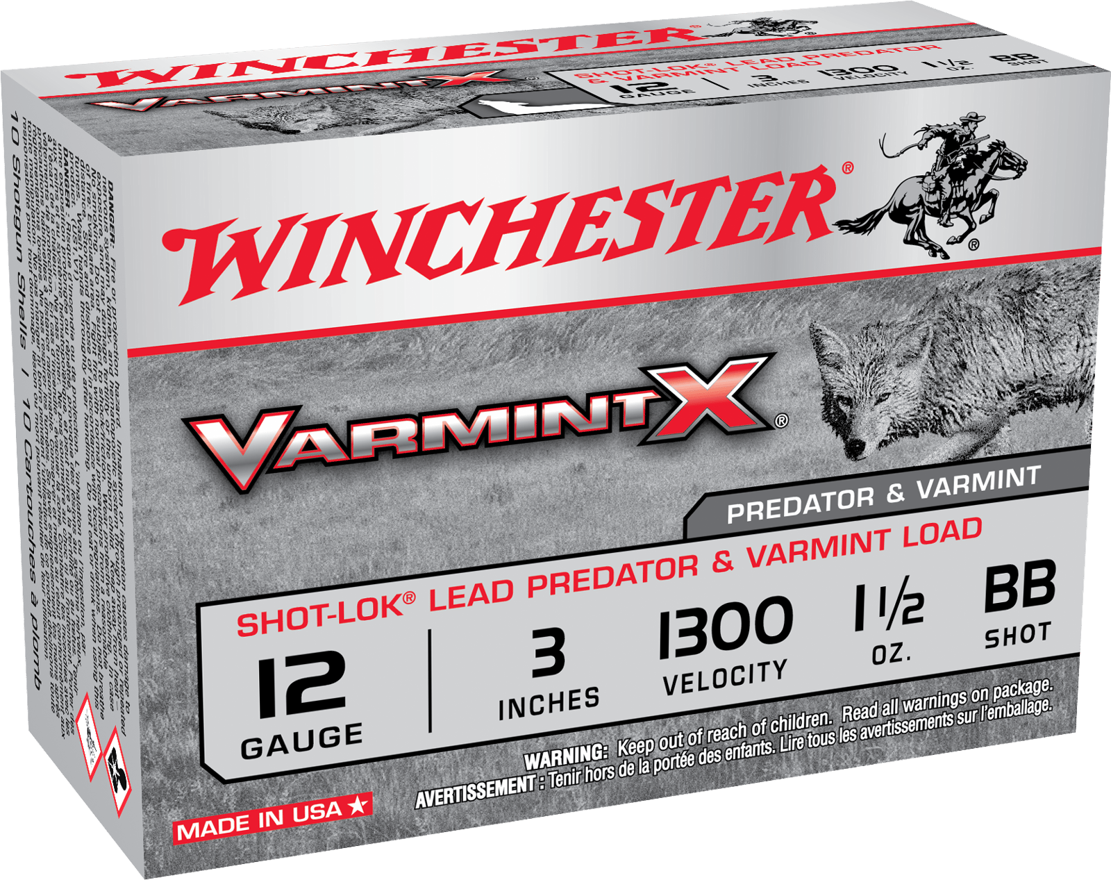 Winchester Ammo X123VBB Varmint X Shot-Lok 12Gauge 3" 1 1/2oz BBShot 10 Per Box/10 Case
