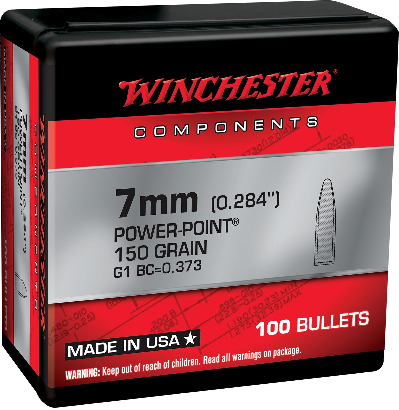 Winchester Ammo WB7PP150X Centerfire Rifle  7mm 150gr Power Point 100 Per Box/10 Case