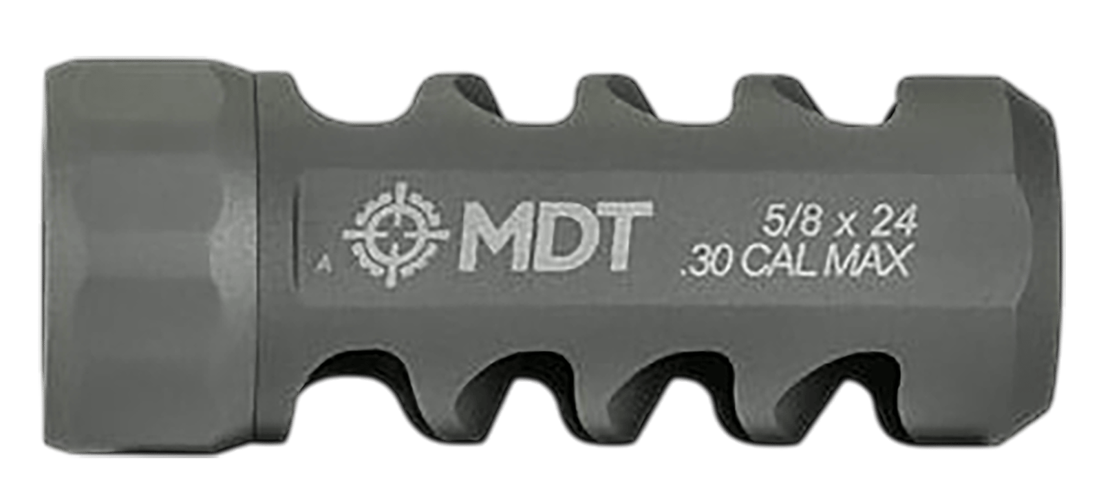 Mdt Sporting Goods Inc 109154RTI Hunt Brake  Black Titanium 5/8"x24 Threads 30Cal