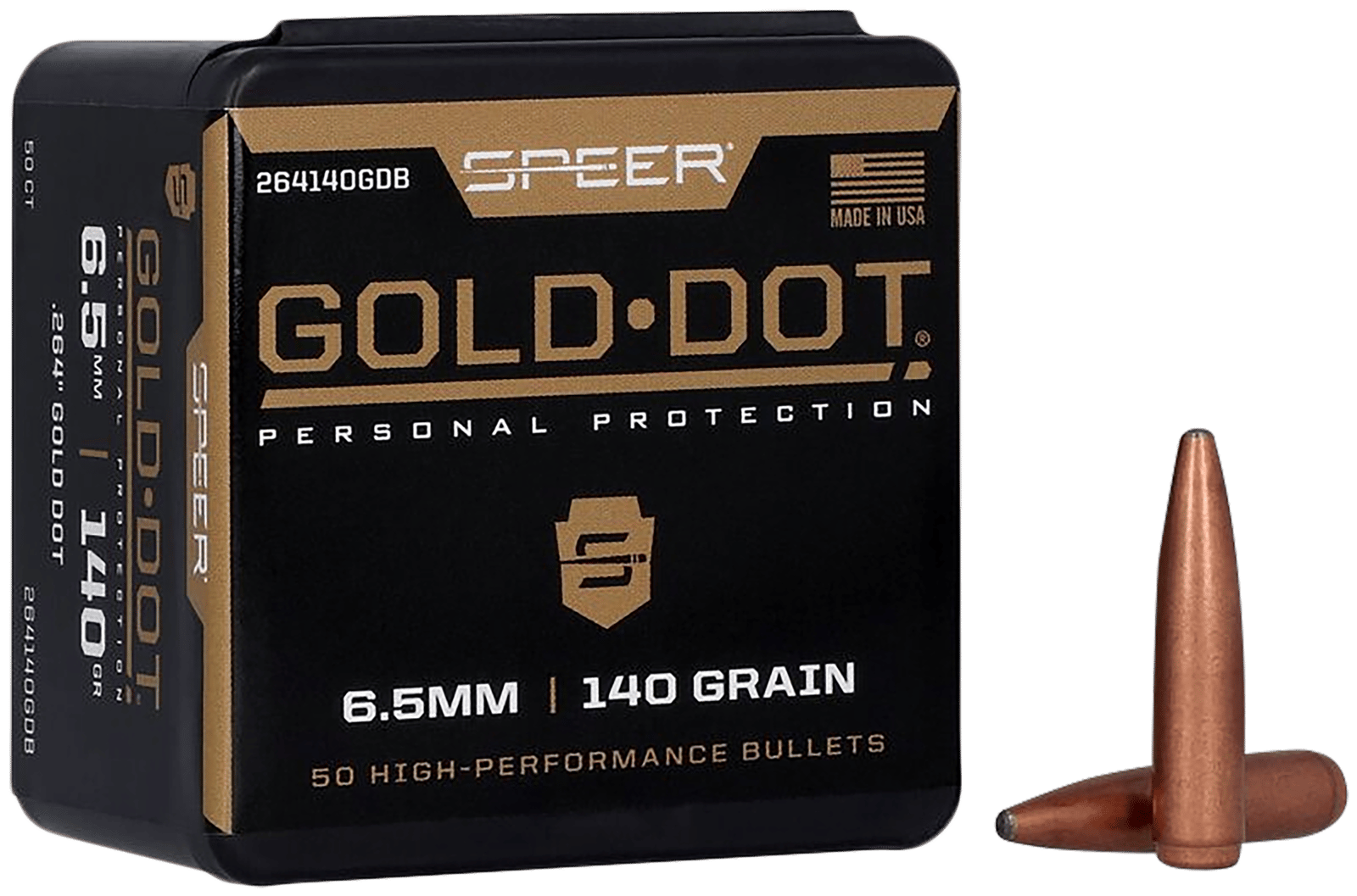 Speer 264140 Gold Dot  6.5mm .264 140 GR Soft Point 50 Box