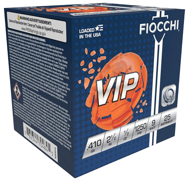 Fiocchi 410VIP9 Exacta Target VIP 410Gauge 2.50" 1/2oz 9Shot 25 Per Box/10 Case