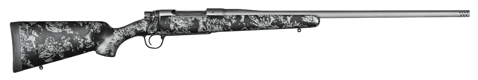 Christensen Arms 8010108400 Mesa FFT 300 Win Mag 3+1 22" Threaded Barrel, Tungsten Gray Cerakote, Black with Gray Webbing Stock