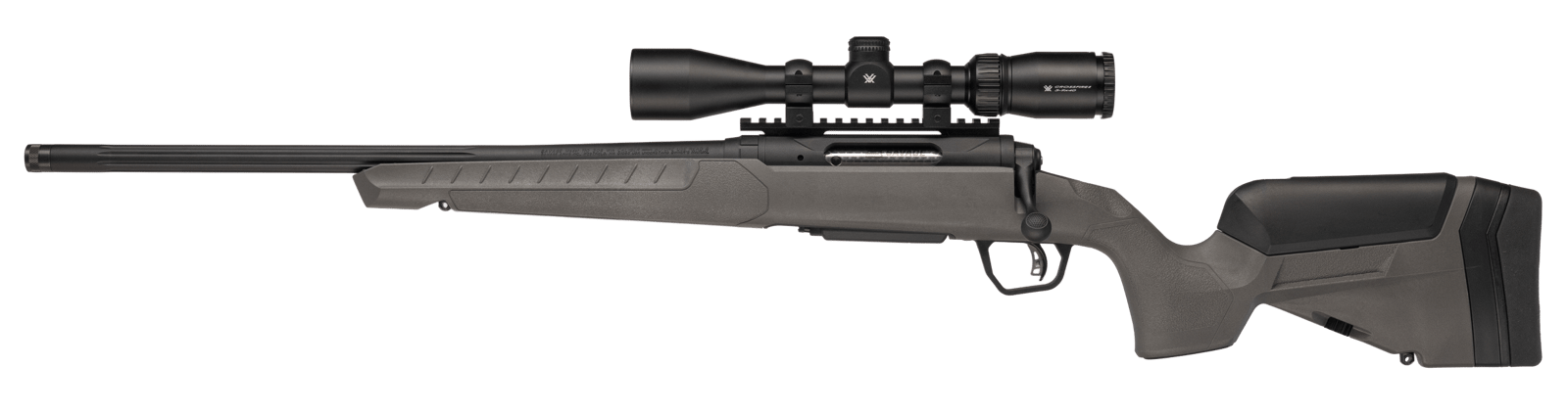 Savage Arms 32483 110 Trailblazer 7mm-08 Rem 4+1 20" Fluted Barrel, Flat Dark Gray Adj LOP Synthetic Stock, Left Hand