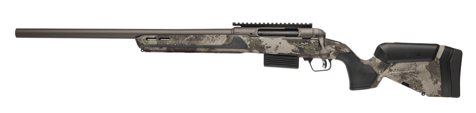 Savage Arms 32806 220 Harvester Full Size 20 Gauge Bolt 2rd 22" Slug Barrel, AccuStock w/AccuFit V2 Savage Woodland Camo Synthetic Stock, Left Hand