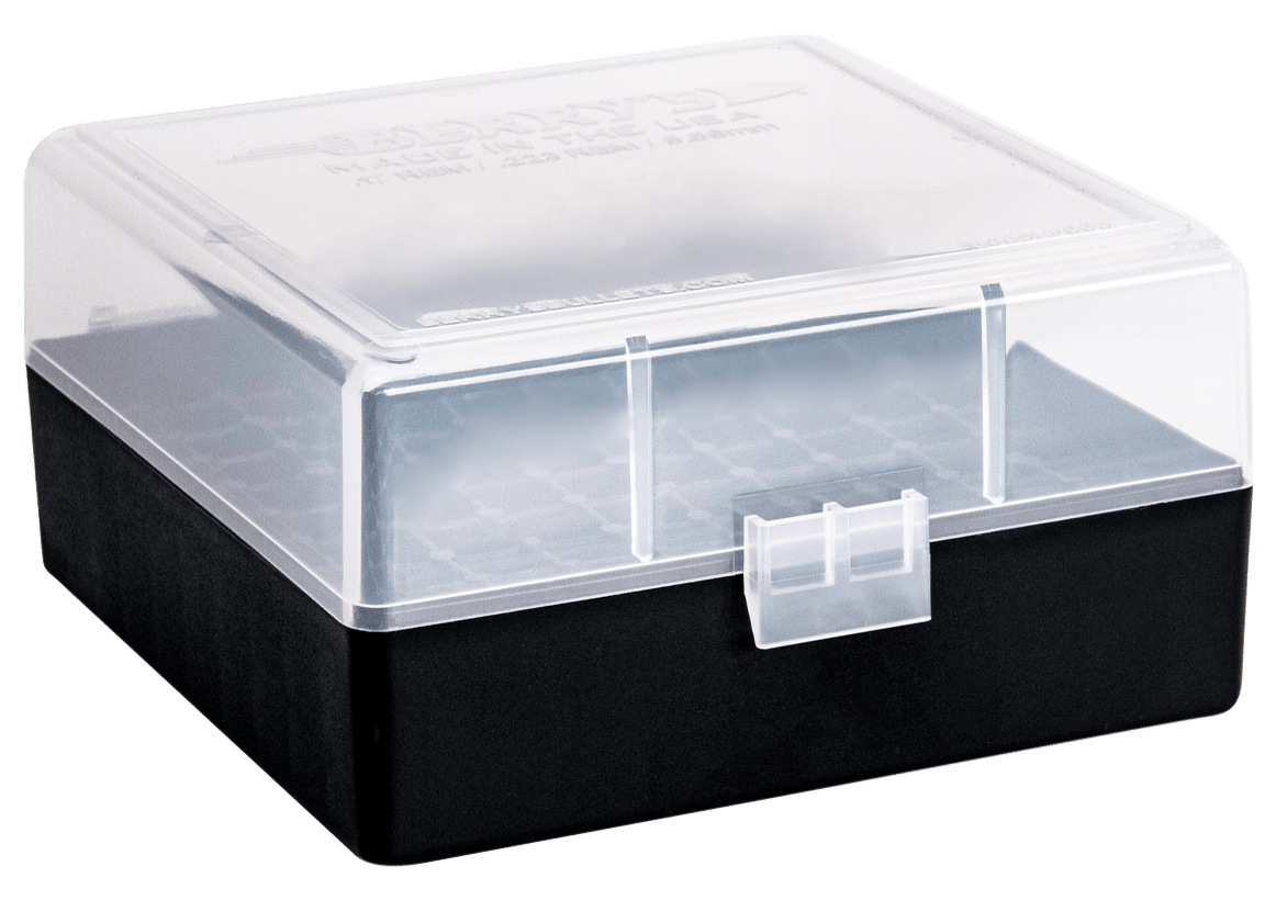 Berry's 03856 Ammo Box  223Rem/5.56NATO Clear/Black Polypropylene 100rd