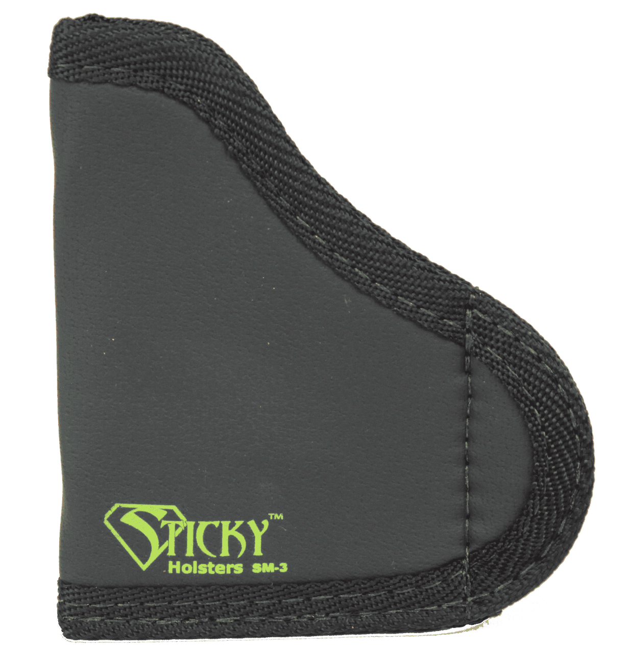 Sticky Holsters SM3 SM-3  IWB Size 3 Black/Green Latex Free Rubber Fits .380 Semi-Auto w/Laser Fits Up To 2.75" Barrel Ambidextrous
