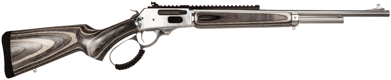 Rossi 953030209LW R95  30-30 Win 5+1 20" Stainless Steel Barrel, Matte Stainless Picatinny Rail Steel Receiver, Gray Fixed Laminate Stock