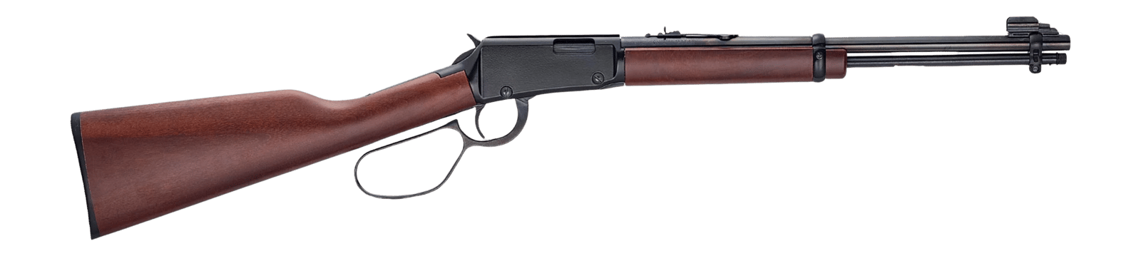 Henry H001L22 Classic 22 S/L/LR 15/17/21+1 18.50" Blued Round Barrel, Black Aluminum Grooved Receiver, American Walnut Straight Grip Stock