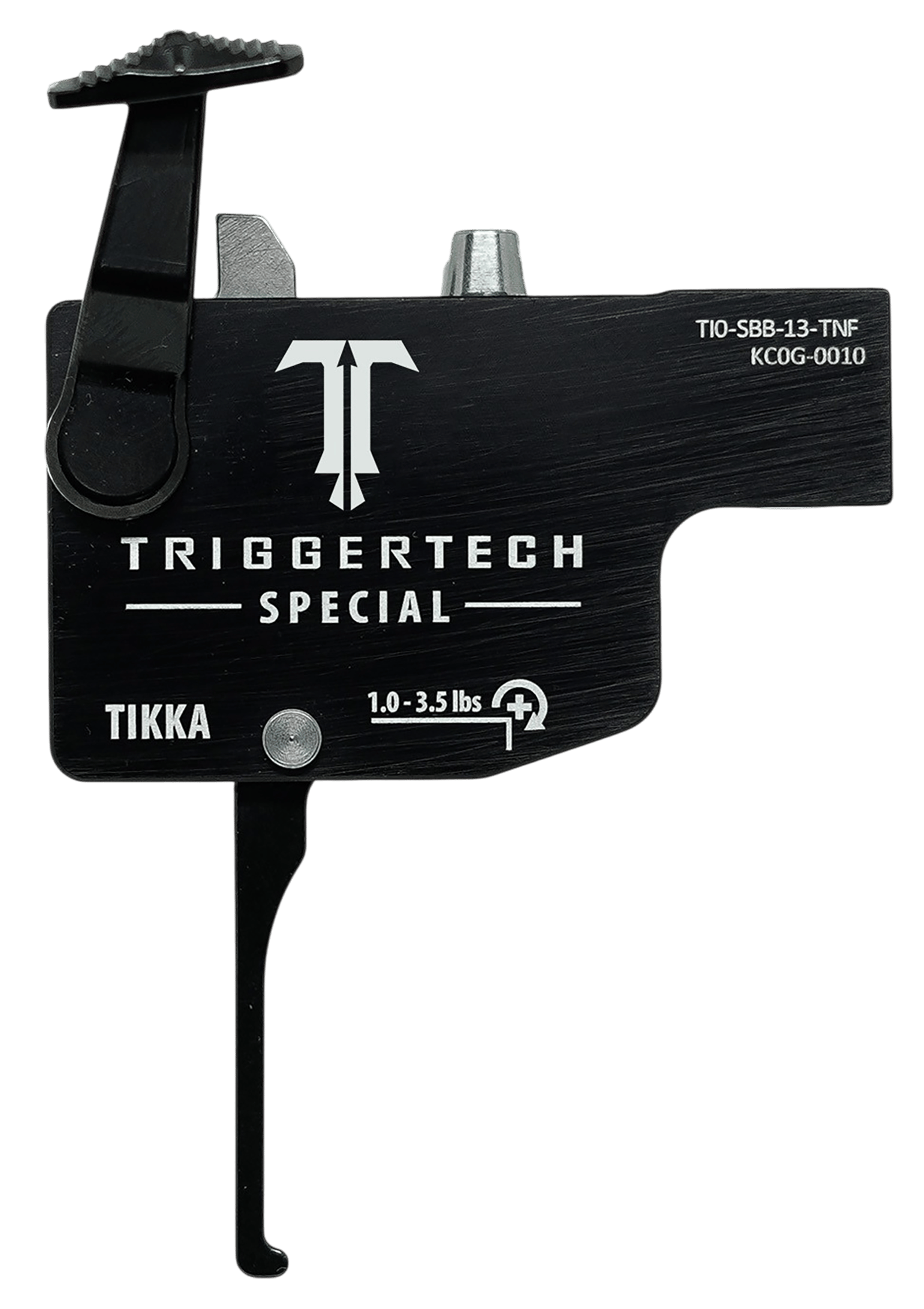 TriggerTech TILSBB13TNF Diamond  Black Flat Lever Fits Tikka Left Hand