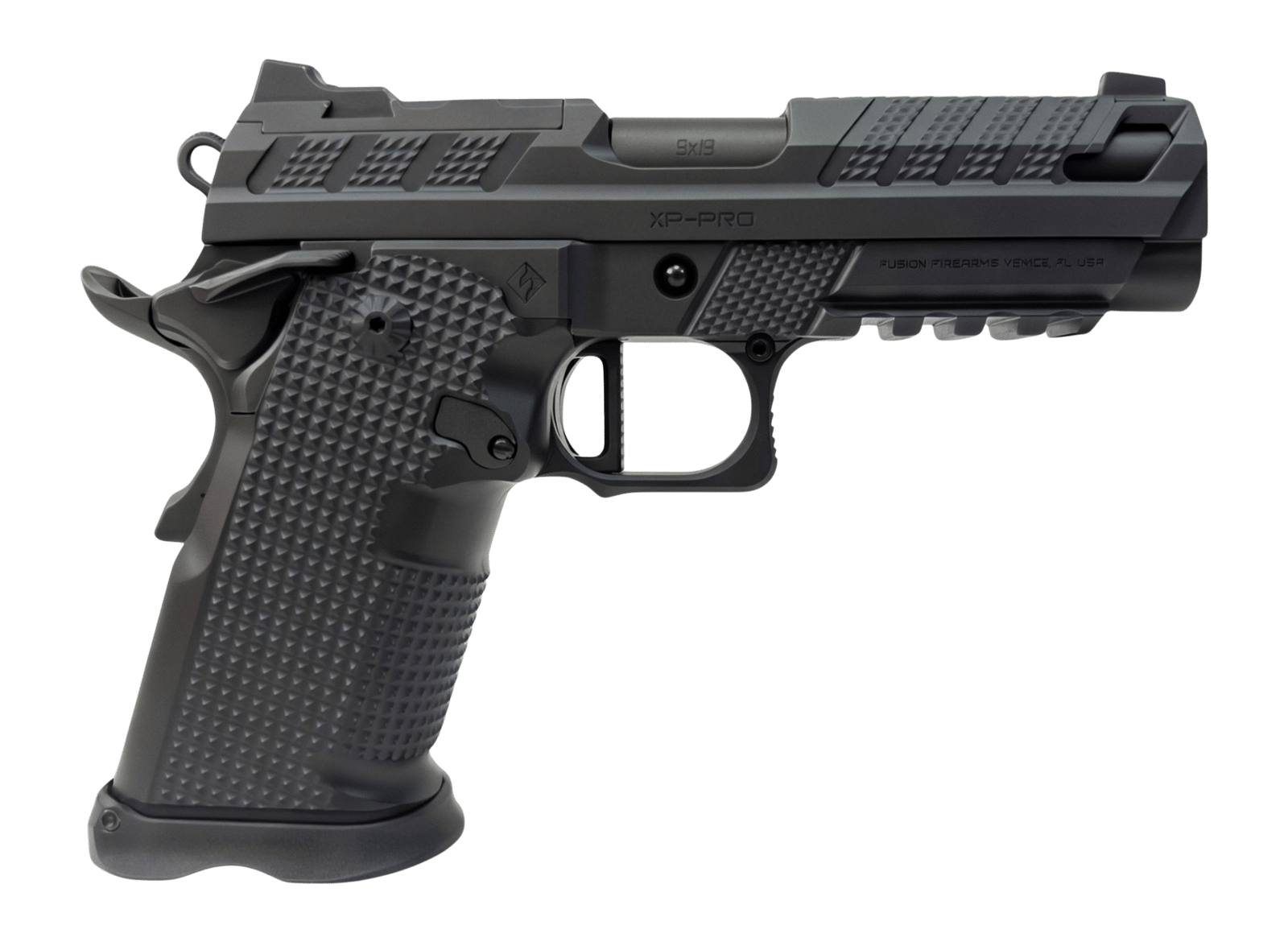 Fusion Firearms XP-9-BLK-V2-10 XP Pro V2 9mm Luger 10+1 4" Black Tennifer Tennifer QPQ Steel Optic Ready/Serrated Slide Tenifer QPQ