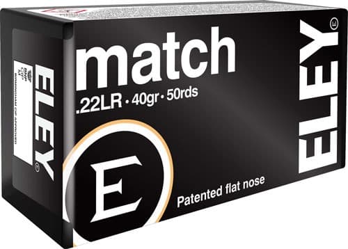 ELEY MATCH 22LR 40GR EPS 50RD 100BX/CS