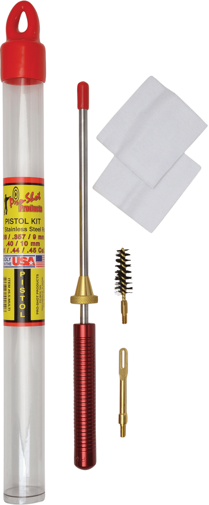 Pro-Shot 65MULTI Starter Series Tube Kit .38/ .45 Cal Pistol/Reusable Tube w/Hang Cap Case