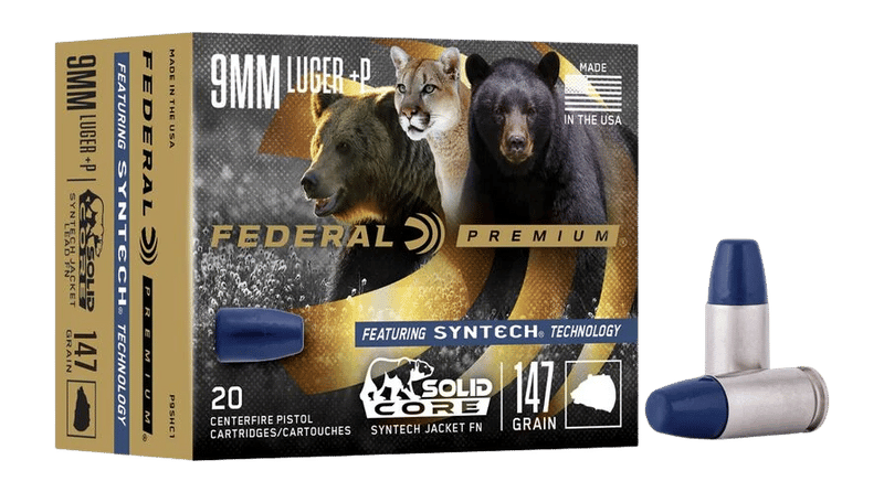 Federal P40SHC1 Premium  40S&W 200gr Solid Core Synthetic Flat Nose 20 Per Box/10 Case